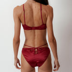 Cross-Strap Push-Up Red Lace Lingerie Set image 1