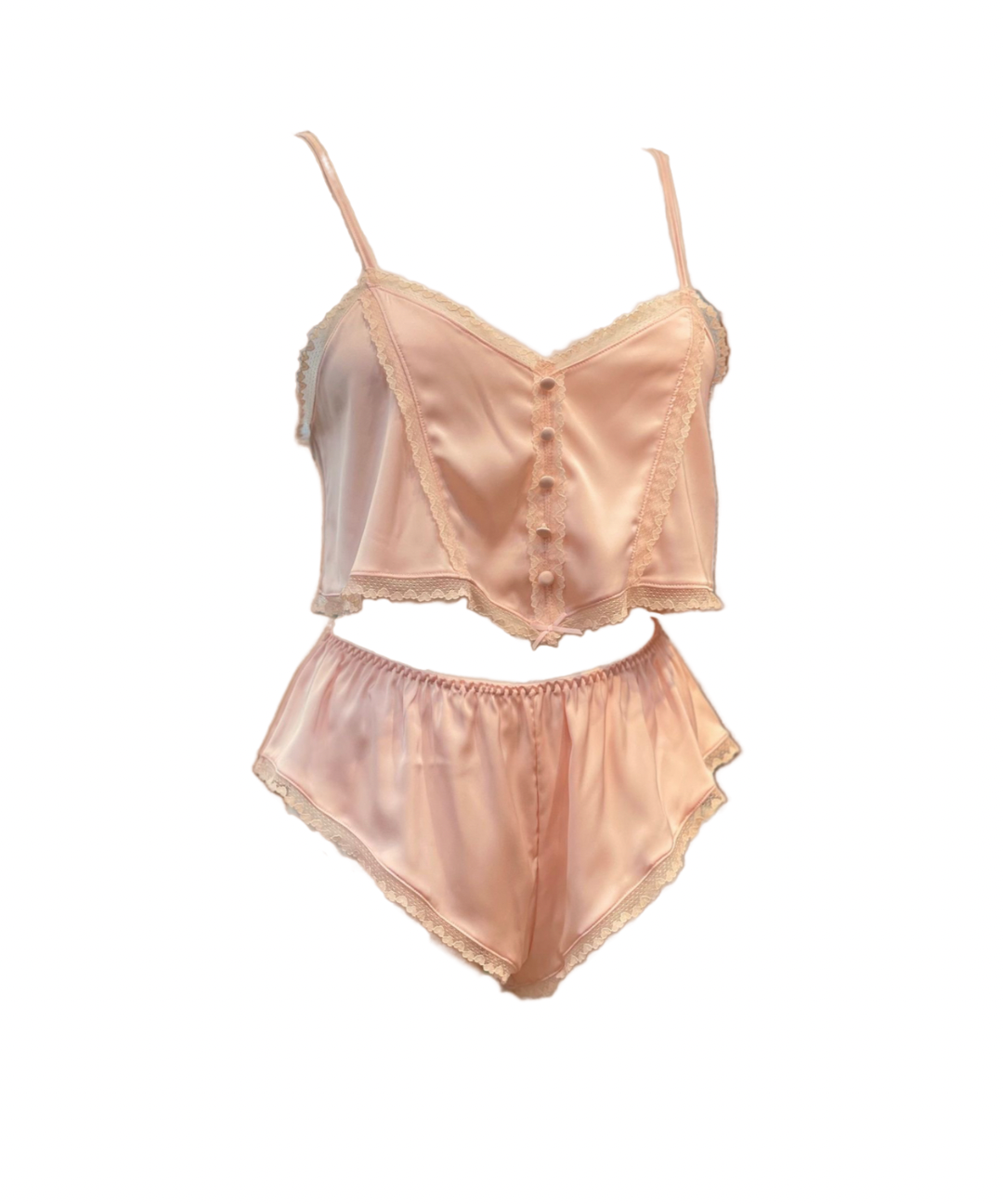 Peachy Glow Silk Lingerie Set image 0