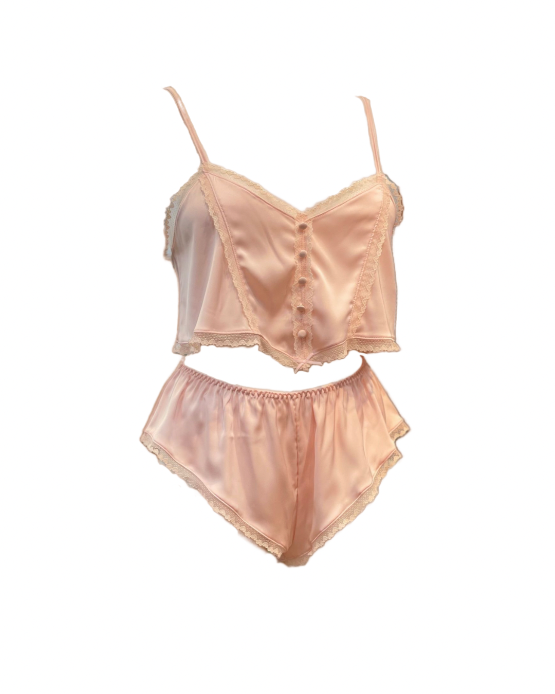 Peachy Glow Silk Lingerie Set image 0