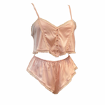 Peachy Glow Silk Lingerie Set image 0
