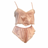 Peachy Glow Silk Lingerie Set image 0