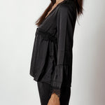 3-Piece Black Lace Pajama Set image 2