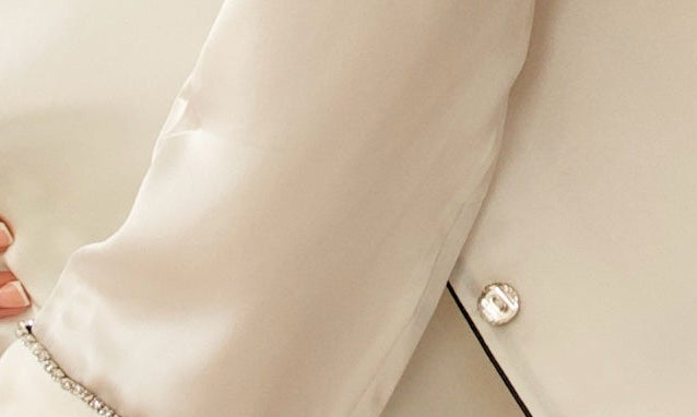 luxury silk PJ 22 momme fabric detail