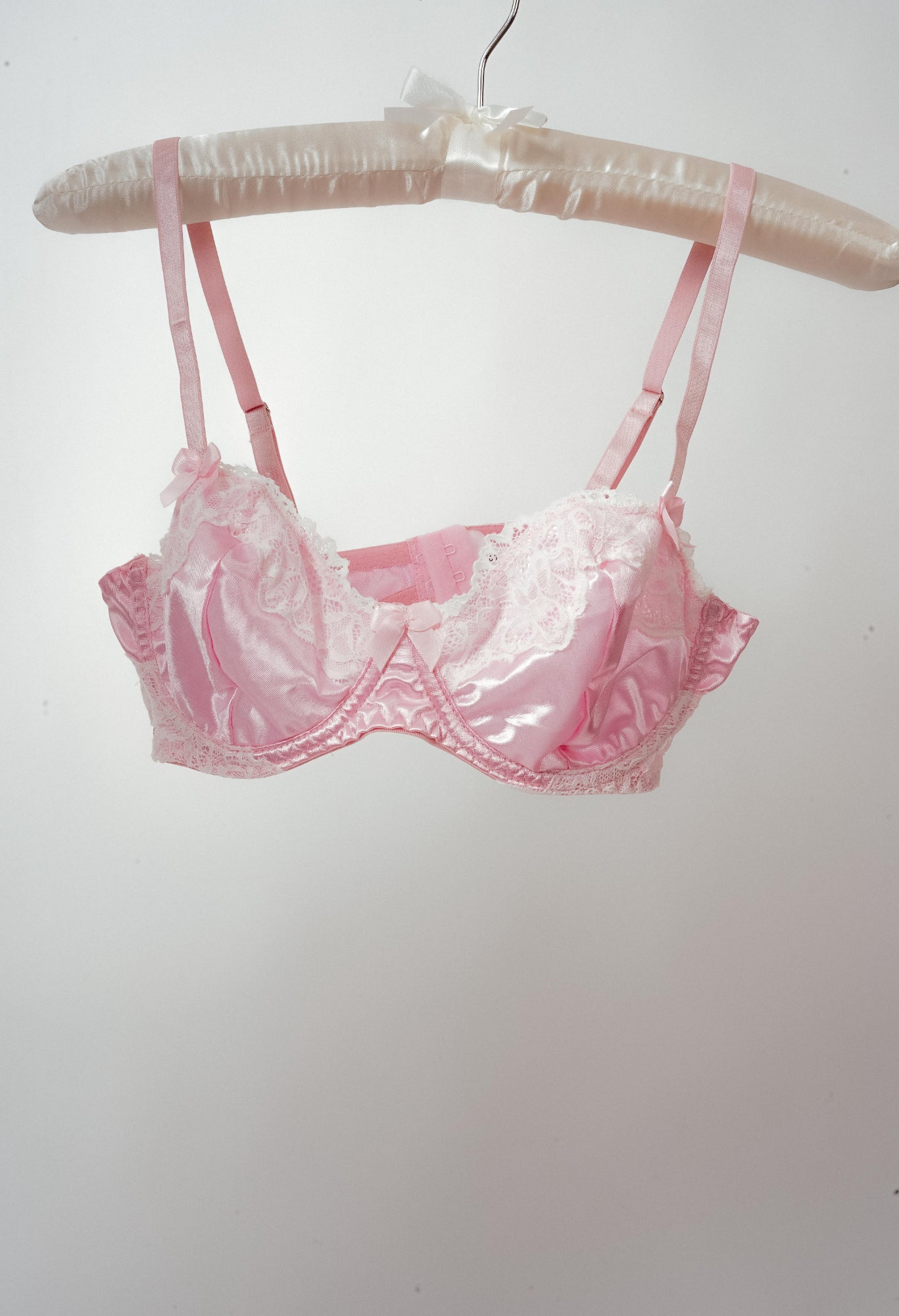 Pink Bow with White Lace Lingerie Set image 3