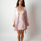 Berry Silk Dress-100% mulberry pink cutie slip
