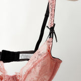 Pink Sheer Lace Lingerie Set image 3