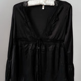 3-Piece Black Lace Pajama Set image 4