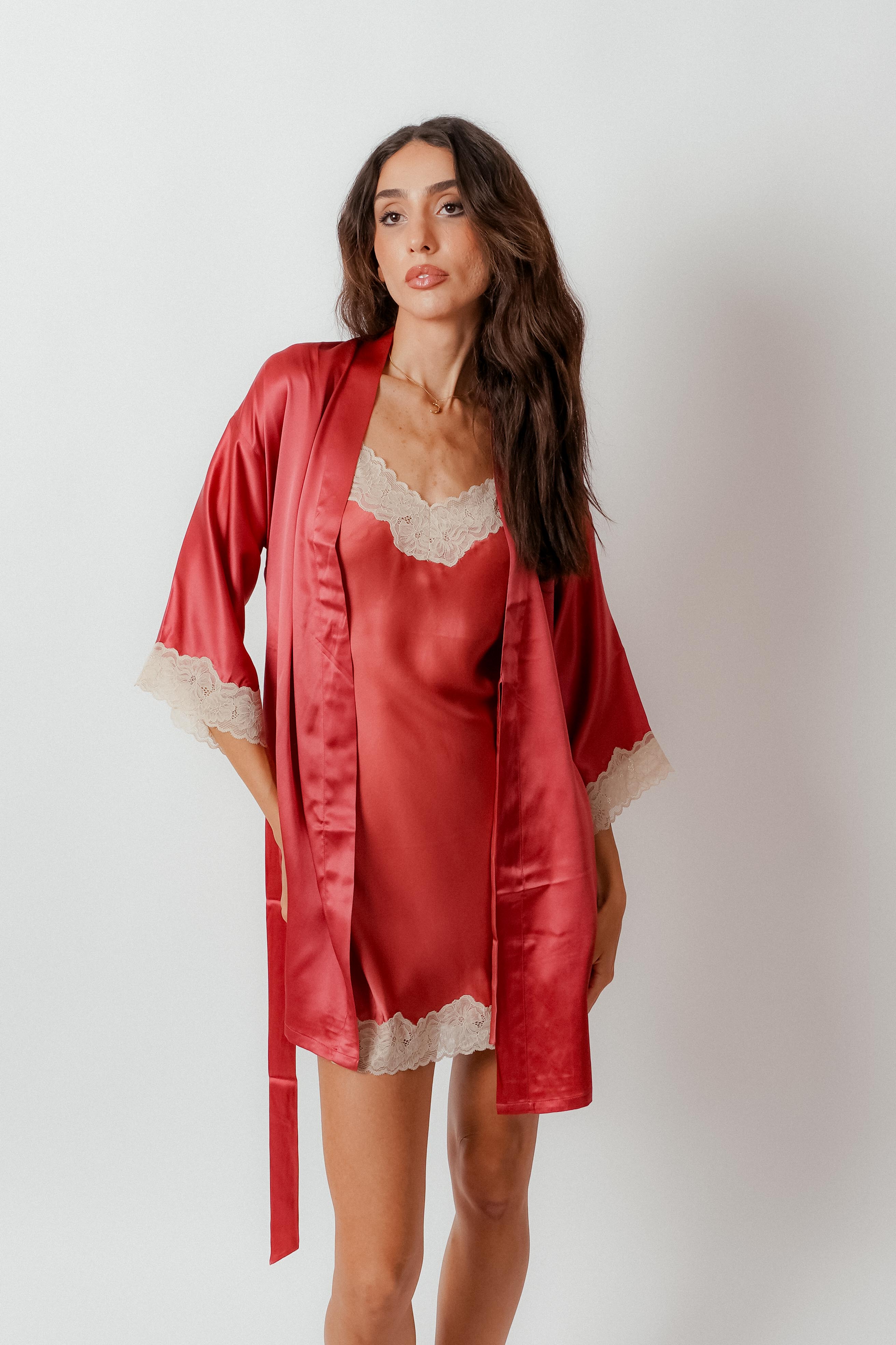 Rare Rose Pure Silk Nightdress & Robe Set image 3