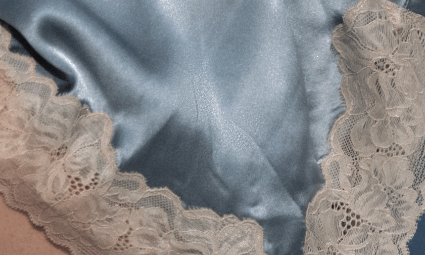 100% pure silk fabric blue dress