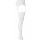 white lace garter stockings side picture